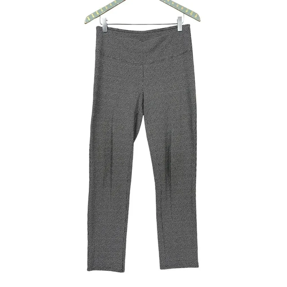 J Jill Wearever Smooth Fit Slim Leg Pants Small Black Houndstooth Career 29x28 - Picture 1 of 12